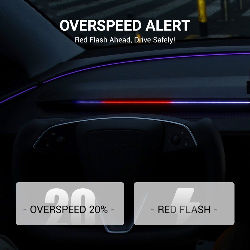 BSD Blind Spot Monitor RGB Ambient Lighting for Model 3/Y | OEM Screen Control - Tesery Official Store