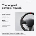 Carbon Fiber Alcantara Round Steering Wheel for Model 3 / Y【Style 15】 - Tesery Official Store
