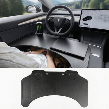 Carbon Fiber Pattern Foldable Working Tray Table for Model 3 Highland & Model Y Juniper | ABS - Tesery Official Store