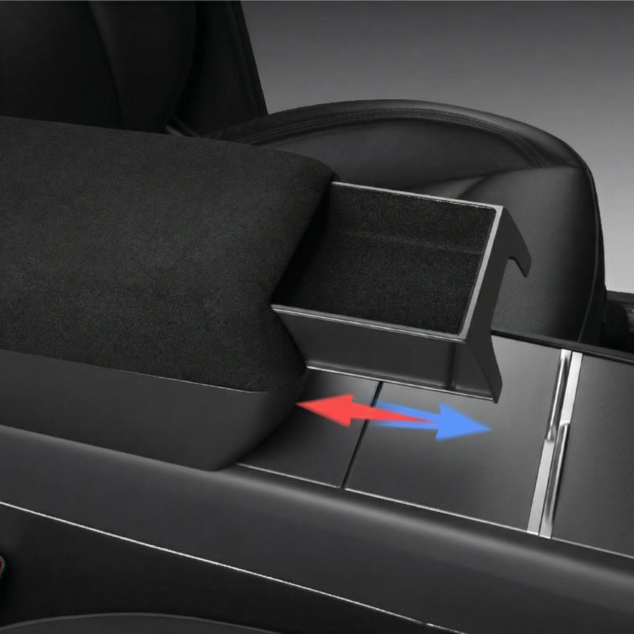 Center Console Armrest Riser with Hidden Sliding Storage for Model 3 H
