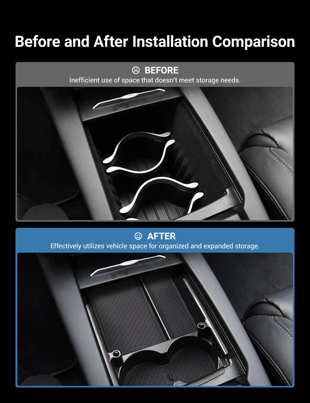 For 2012-2015 Tesla Model S Center Console Organizer Tray For 2012-2015 Tesla Model S Center Console Organizer Tray