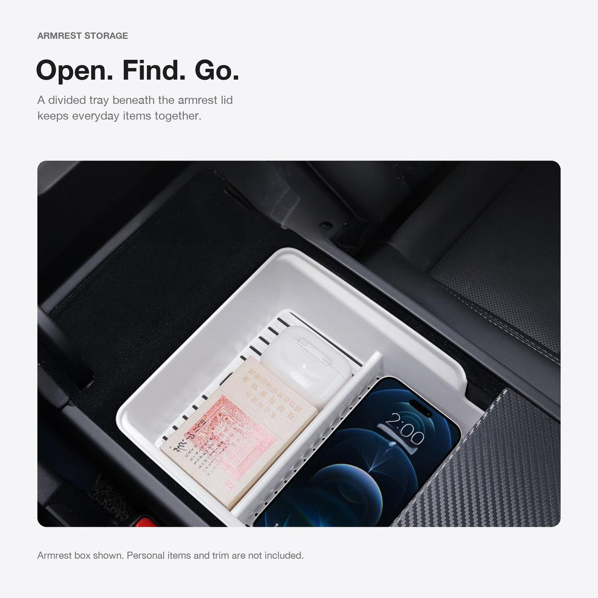Center Console Storage Box for Model 3 Highland & Model Y Juniper | 3 Locations - Tesery Official Store