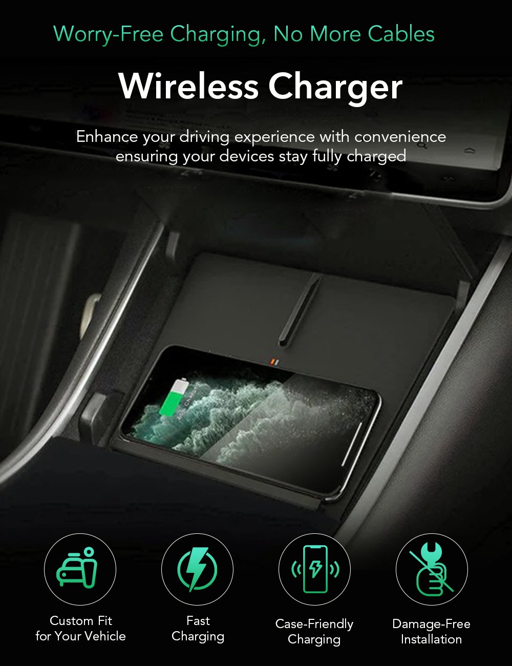 Route and Secure the Charging Cable