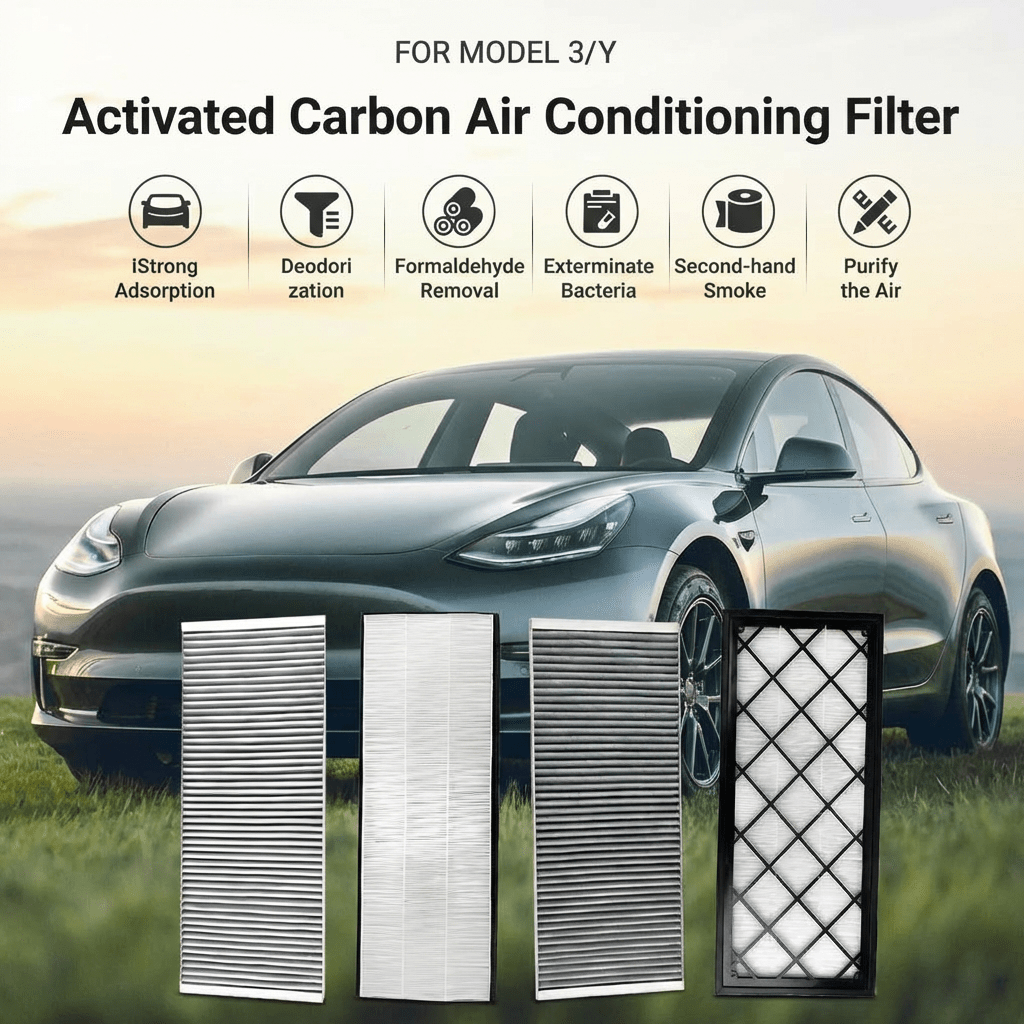 Complete HEPA Cabin Air Filter Set for Model Y | Upper & Lower 4 - Pack/ Internal & External 6 - Pack - Tesery Official Store
