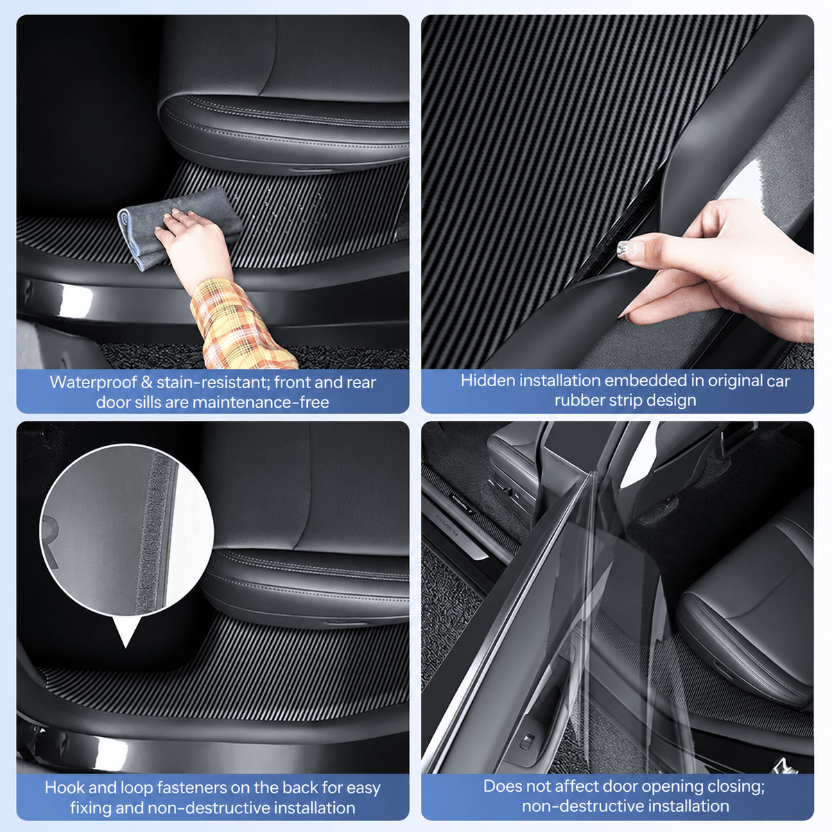 Complete Interior Door Sill Protection Kit for Model Y Juniper | TESERY - Tesery Official Store