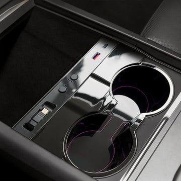 Console Cup Holder Expansion Dock with Lighting for Tesla Model 3 Highland / Y Juniper - Tesery Official Store