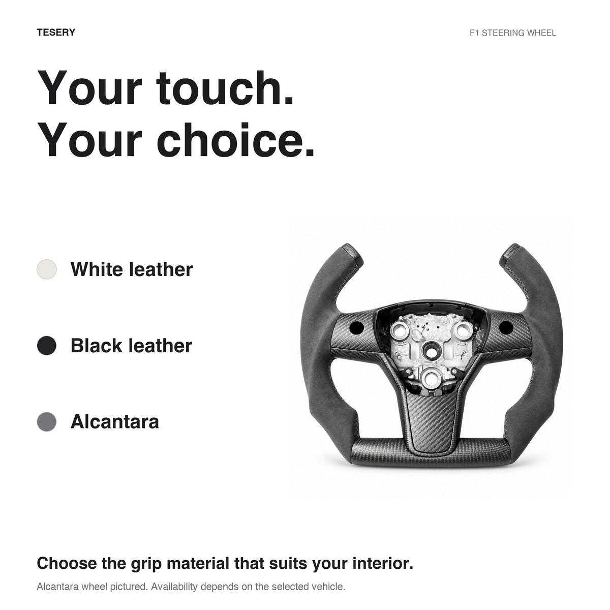 Custom Carbon Fiber Steering Wheel for Tesla Model 3 / Y【F1 Style】 - Tesery Official Store