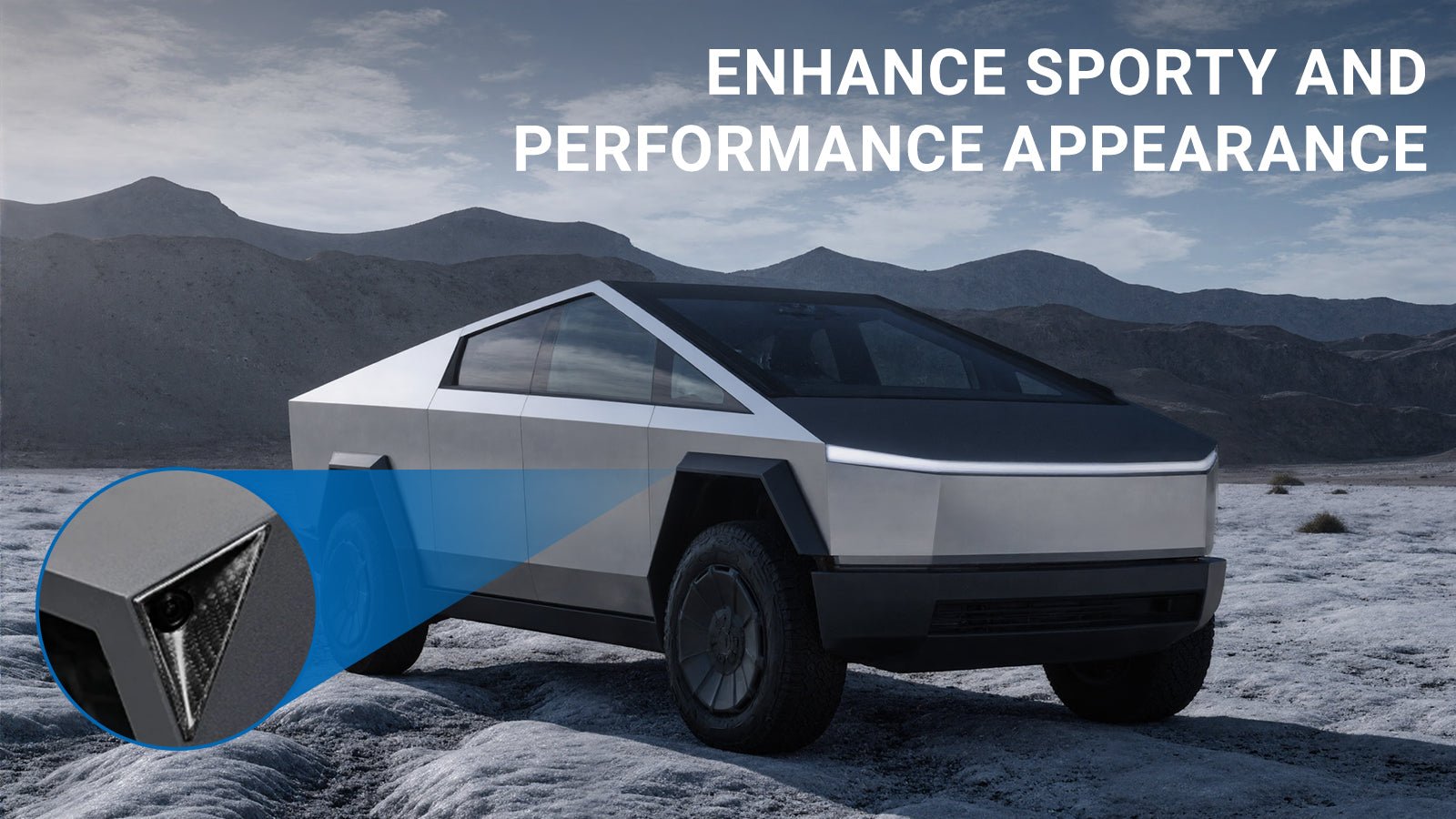 Cybertruck Front Fender Camera Applique Overlays | Real Carbon Fiber (1 Pair) - Tesery Official Store