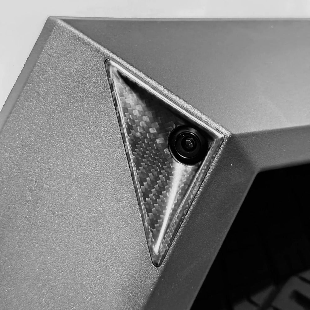 Cybertruck Front Fender Camera Applique Overlays | Real Carbon Fiber (1 Pair) - Tesery Official Store