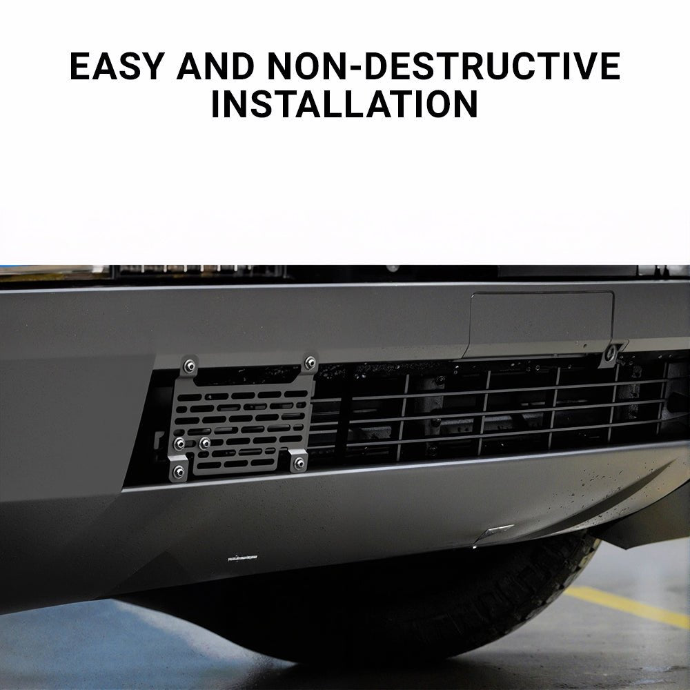 Cybertruck Front License Plate Holder | No - Drill, Anti - Theft Mounting Kit - Tesery Official Store