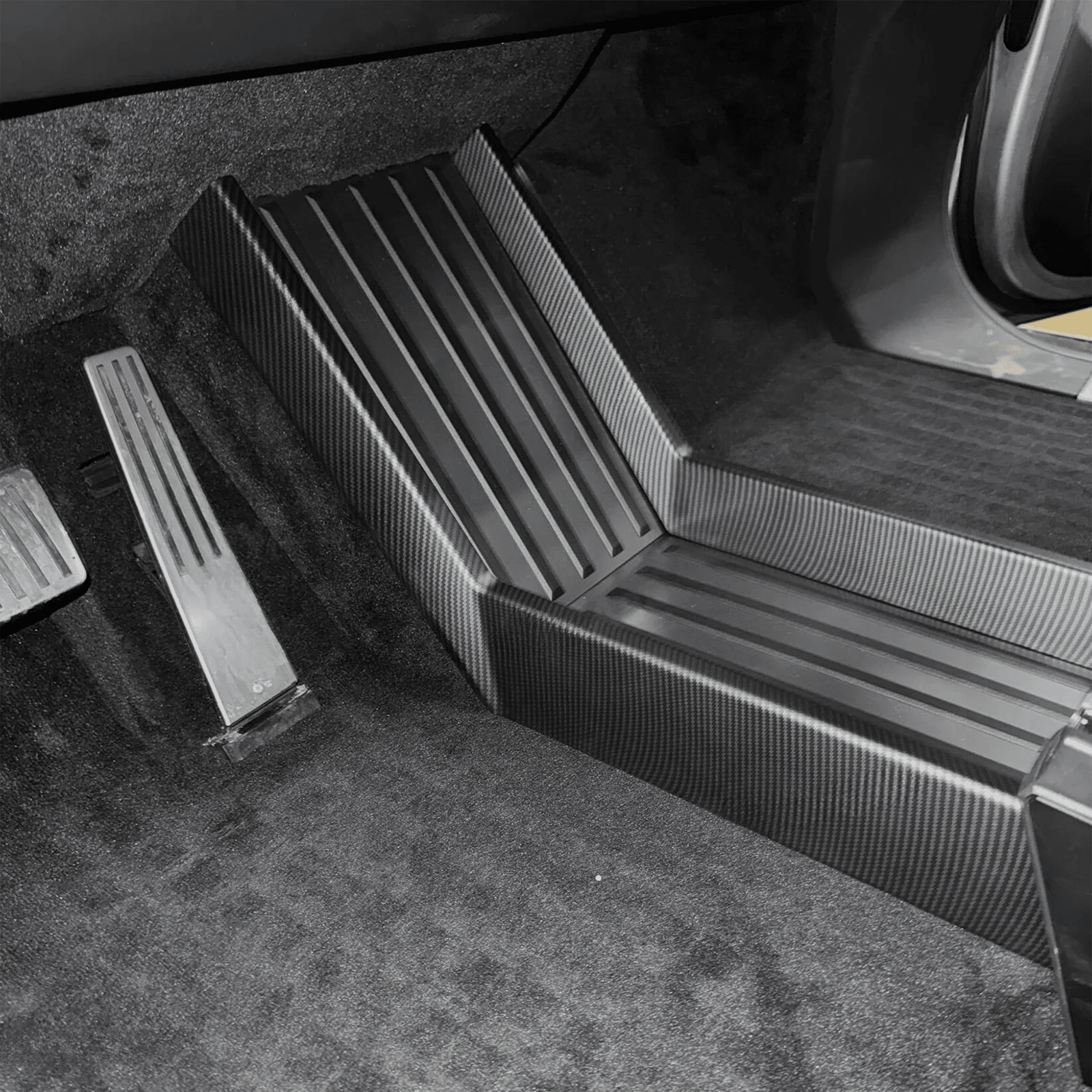 Cybertruck Lower Console Carbon Fiber ABS Trim Covers | Tesery