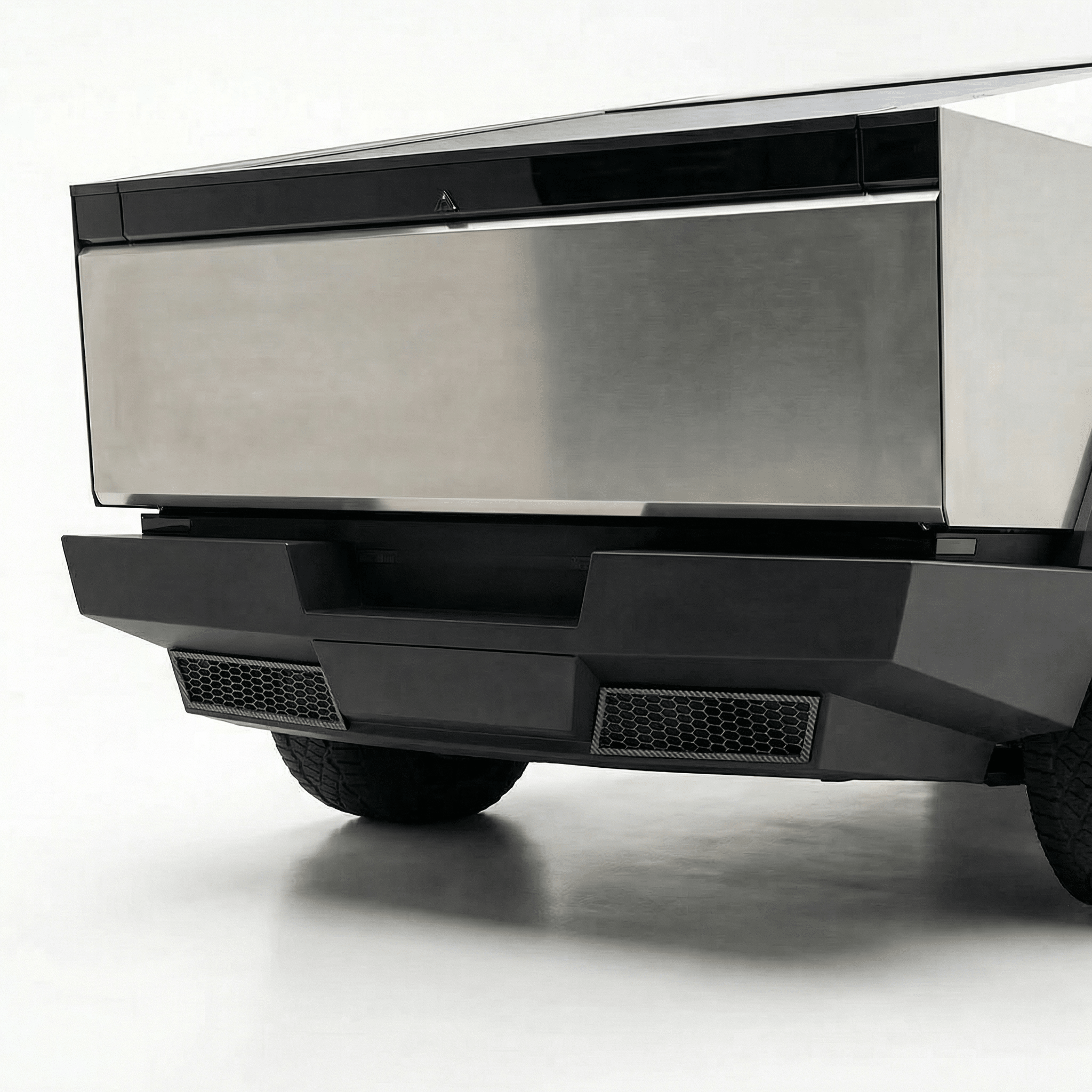 Cybertruck Rear Bumper Honeycomb Trim Cover | Carbon Fiber Style Guard