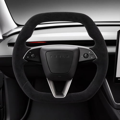 D-Shaped Alcantara Steering Wheel for Model 3 Highland / Model Y Juniper - Tesery Official Store