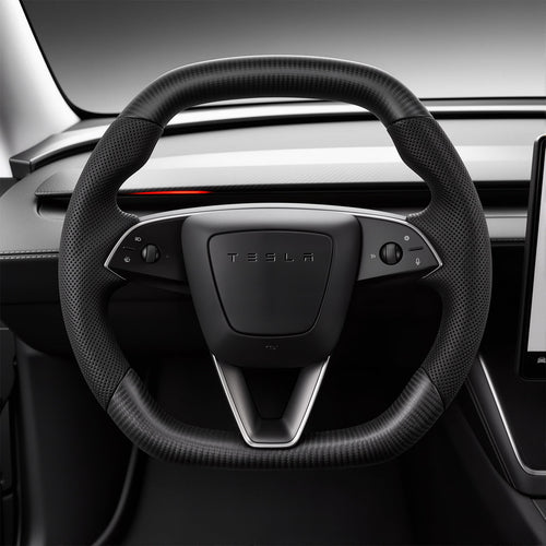 D-Shaped Carbon Fiber Steering Wheel for Model 3 Highland / Model Y Juniper - Tesery Official Store