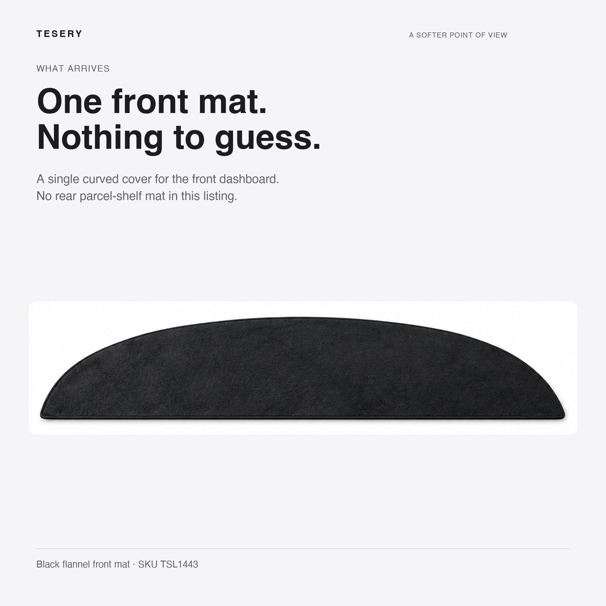 Dashboard Blackout Mat for Model 3/Y Anti-Glare Flannel Dash Cover - Tesery Official Store
