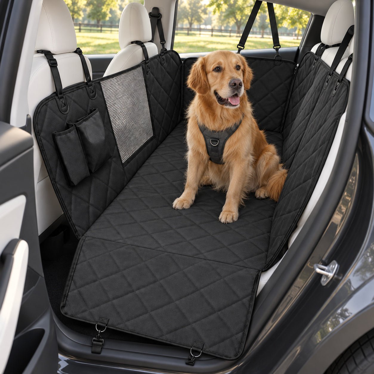 テスラ犬用シートカバー Model Y/3/S/X/Cybertruck用