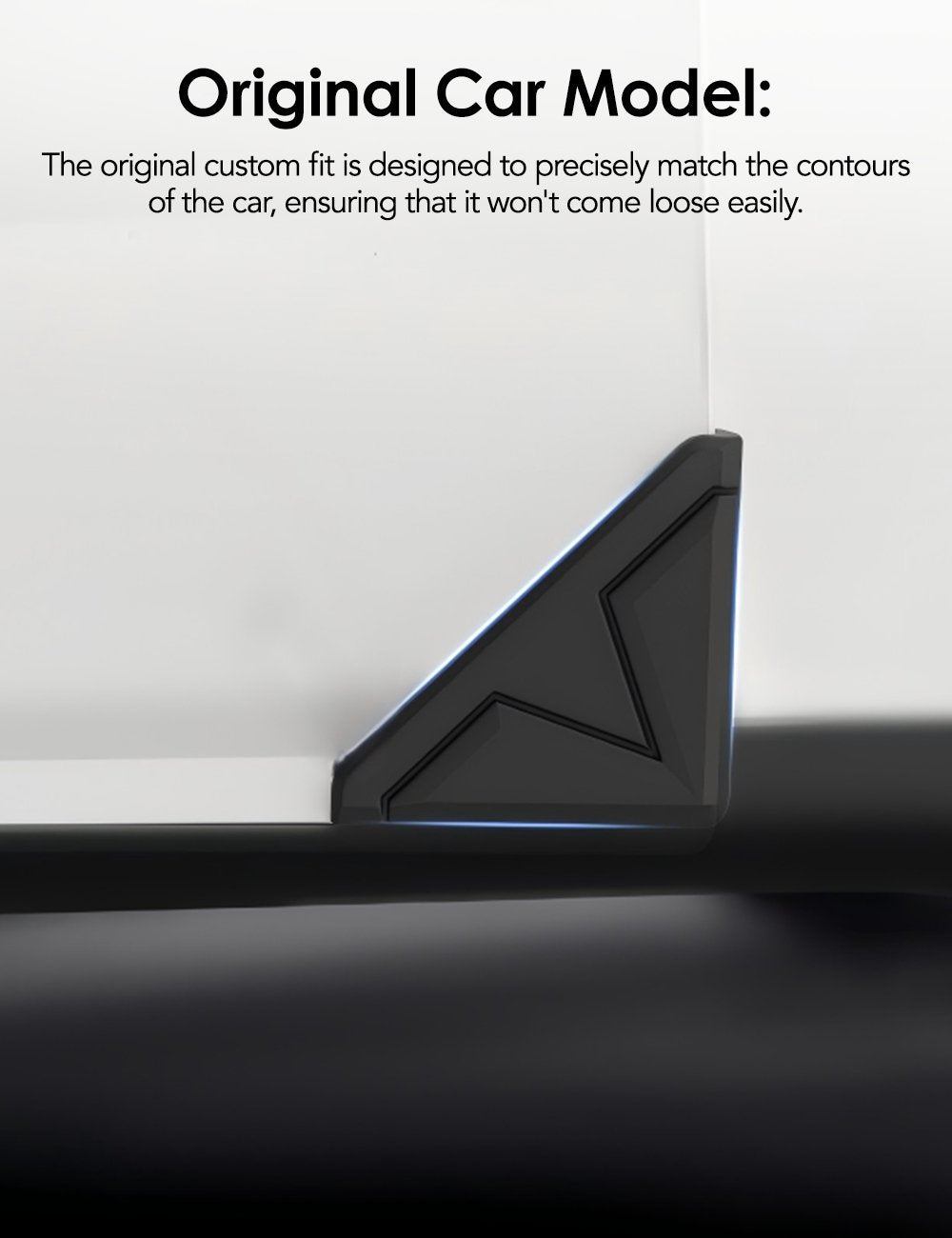 Heenvn Door Edge Guards For Tesla Cybertruck - U-Bracket Design, No Glue, PVC Weather Stripping