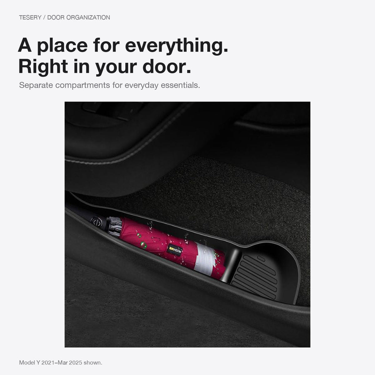 Door Side Organizer Tray for Tesla Model Y Juniper / Model YL - Tesery Official Store