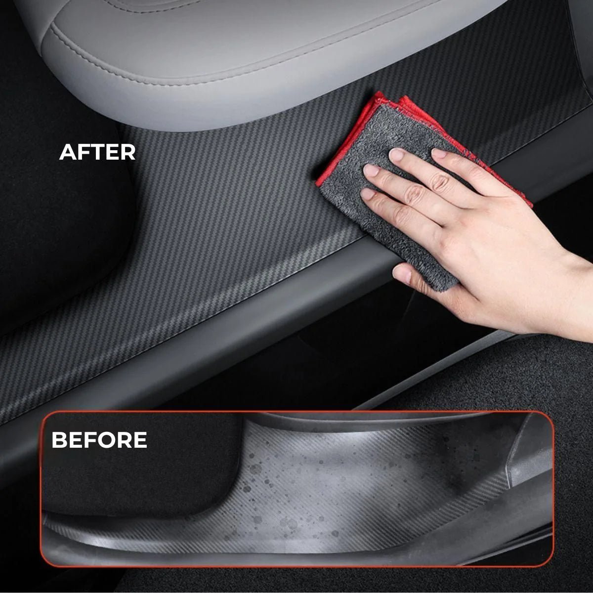 Door Sill Protector Front & Rear for Tesla Model Y / 3 - Tesery Official Store