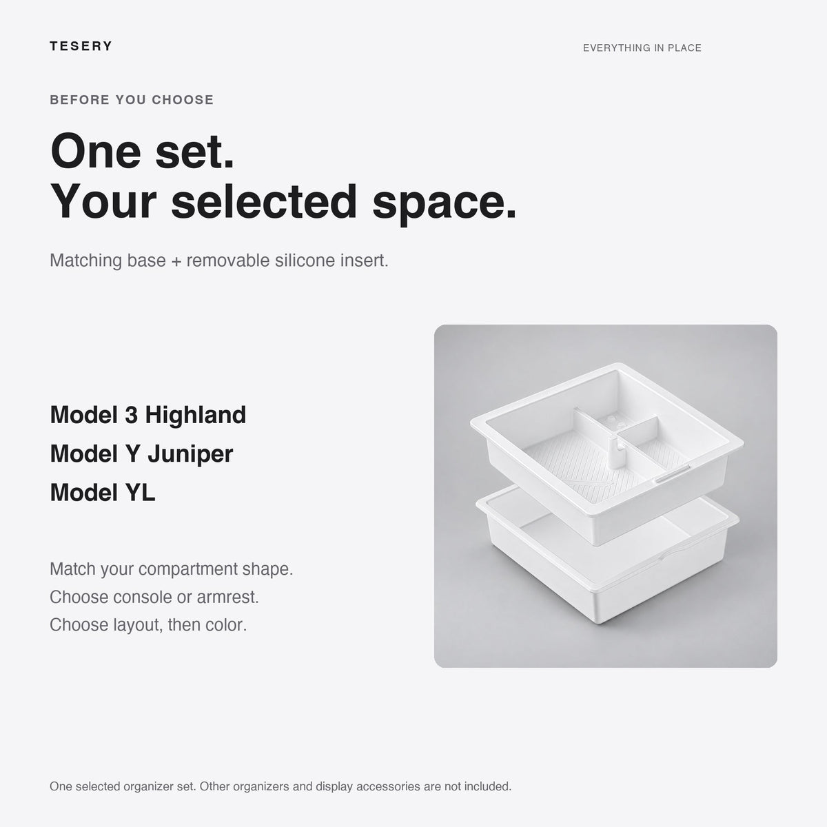 Double-Layer Center Console Tray for Model 3 Highland / Model Y Juniper / YL - Tesery Official Store
