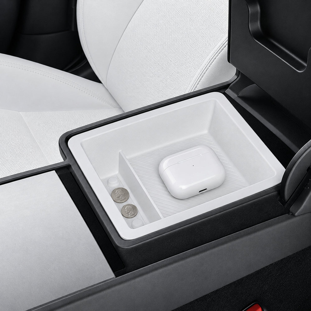 Double-Layer Center Console Tray for Model 3 Highland / Model Y Juniper / YL - Tesery Official Store