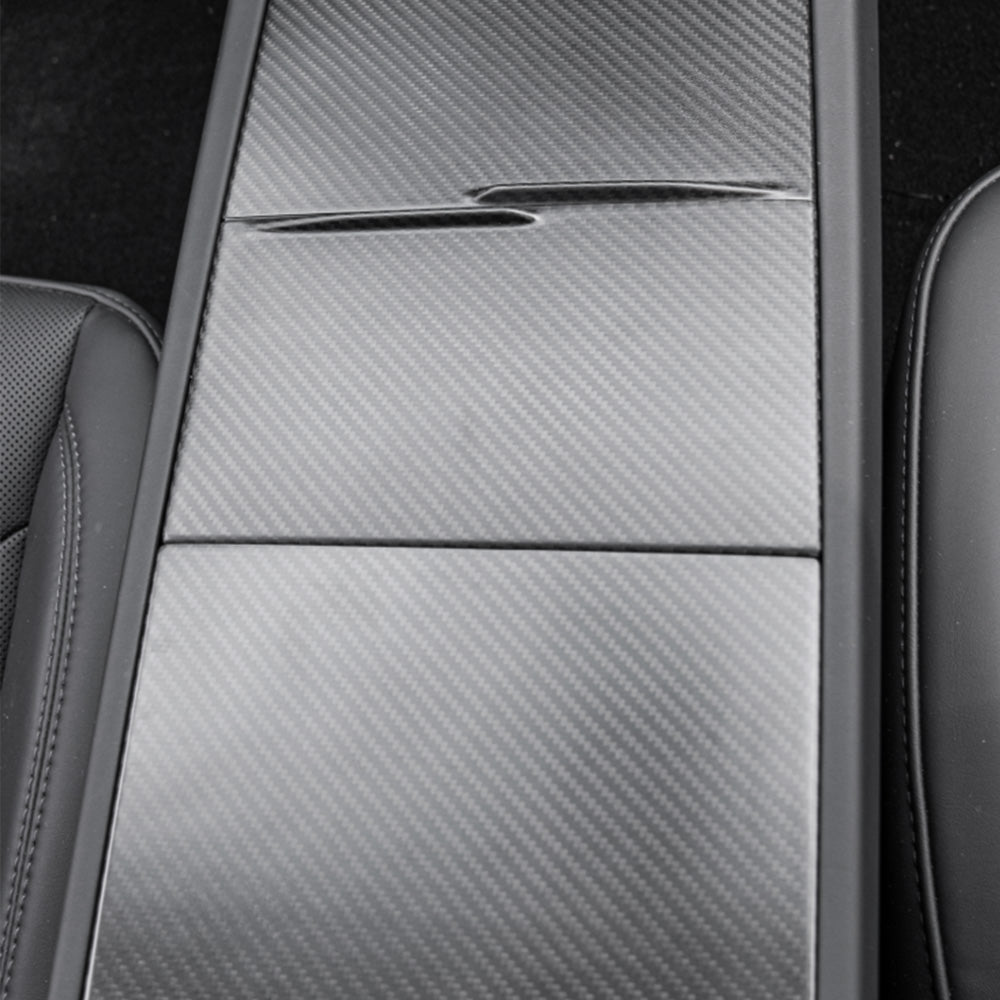 Real Dry Carbon Fiber Airbag Trim Cover for Model Y Juniper & Model 3 Highland