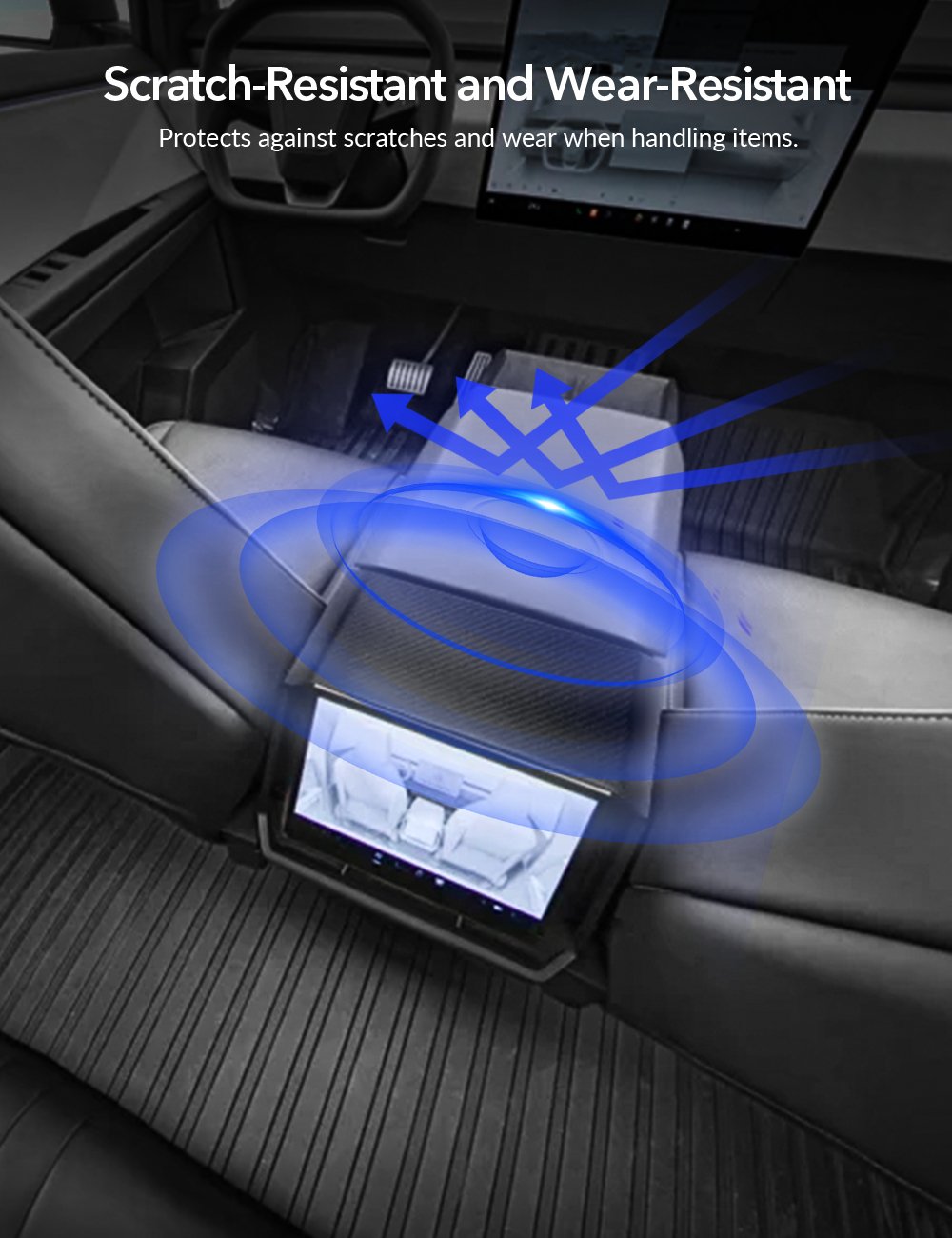 Cybertruck Dry Carbon Fiber Rear Screen Frame Cover / Frame Full Wrap