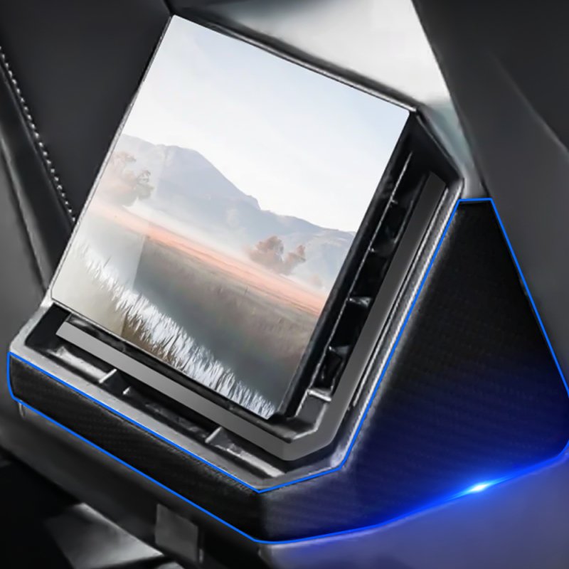 Tesla Cybertruck Dry Carbon Fiber Rear Screen Frame Cover/ Frame Full Wrap