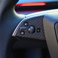 Dry Carbon Fiber Steering Wheel Trim Cover for Model 3 Highland / Model Y Juniper (3 Pieces) - Tesery Official Store