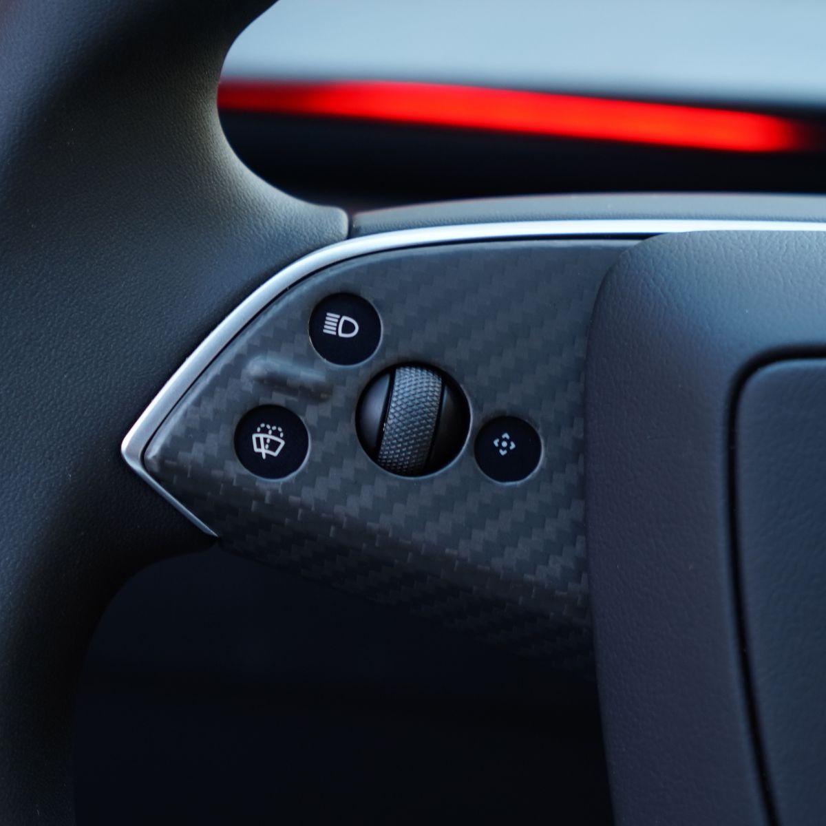 Dry Carbon Fiber Steering Wheel Trim Cover for Model 3 Highland / Model Y Juniper (3 Pieces) - Tesery Official Store