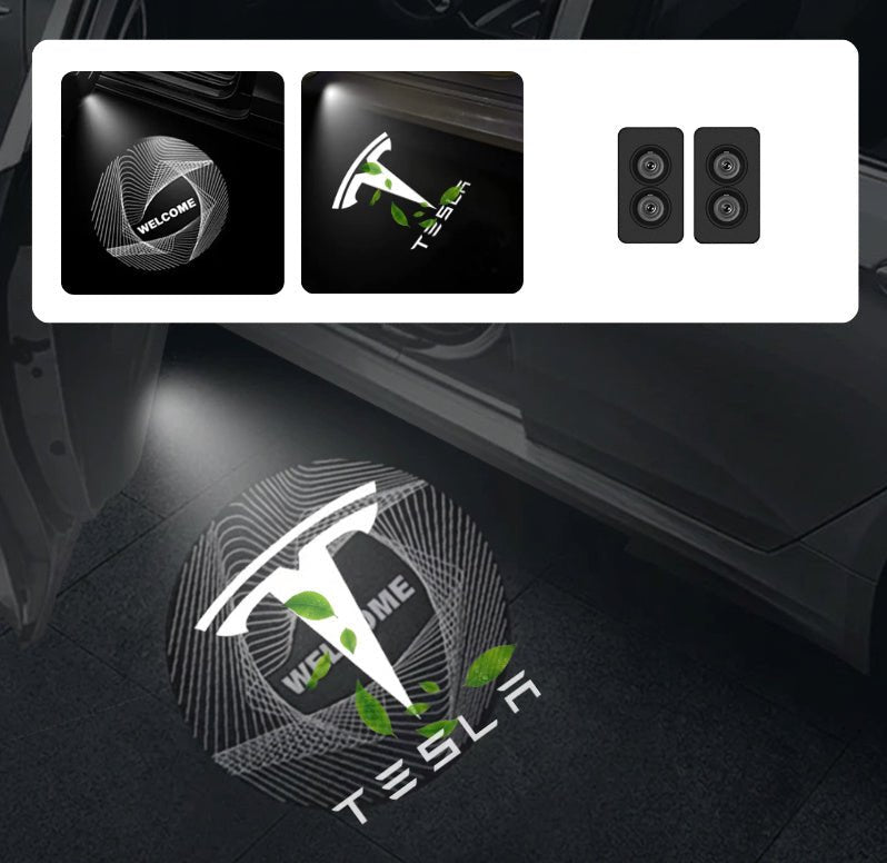 Tesla Model 3/Y Dynamic 3D LED Puddle Lights | 360° Adjustable