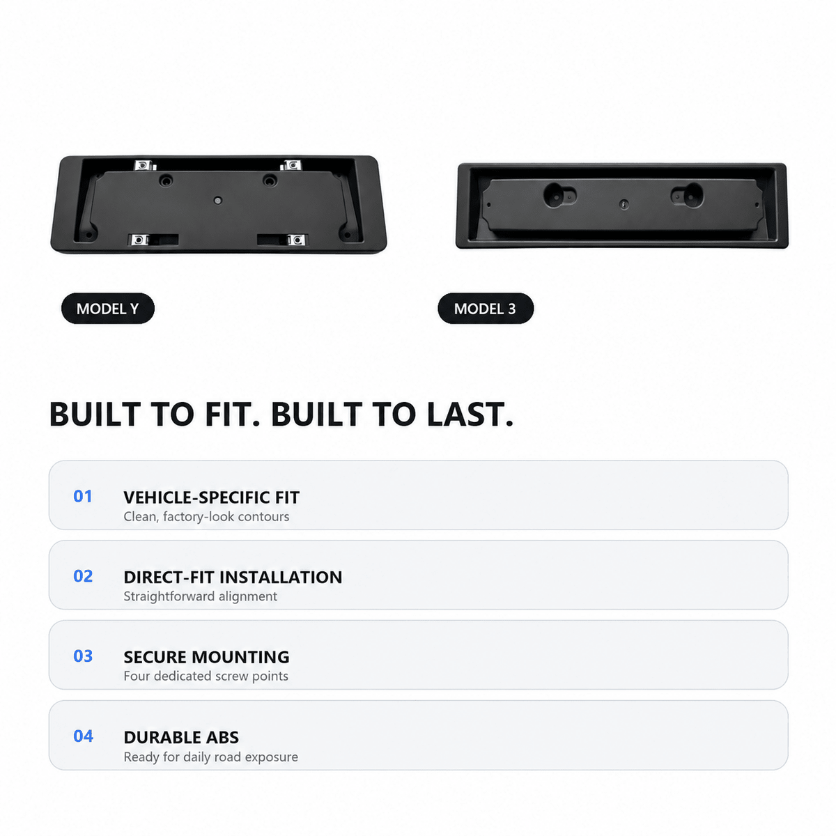 EU Front License Plate Bracket for Tesla Model 3 & Model Y - Tesery Official Store