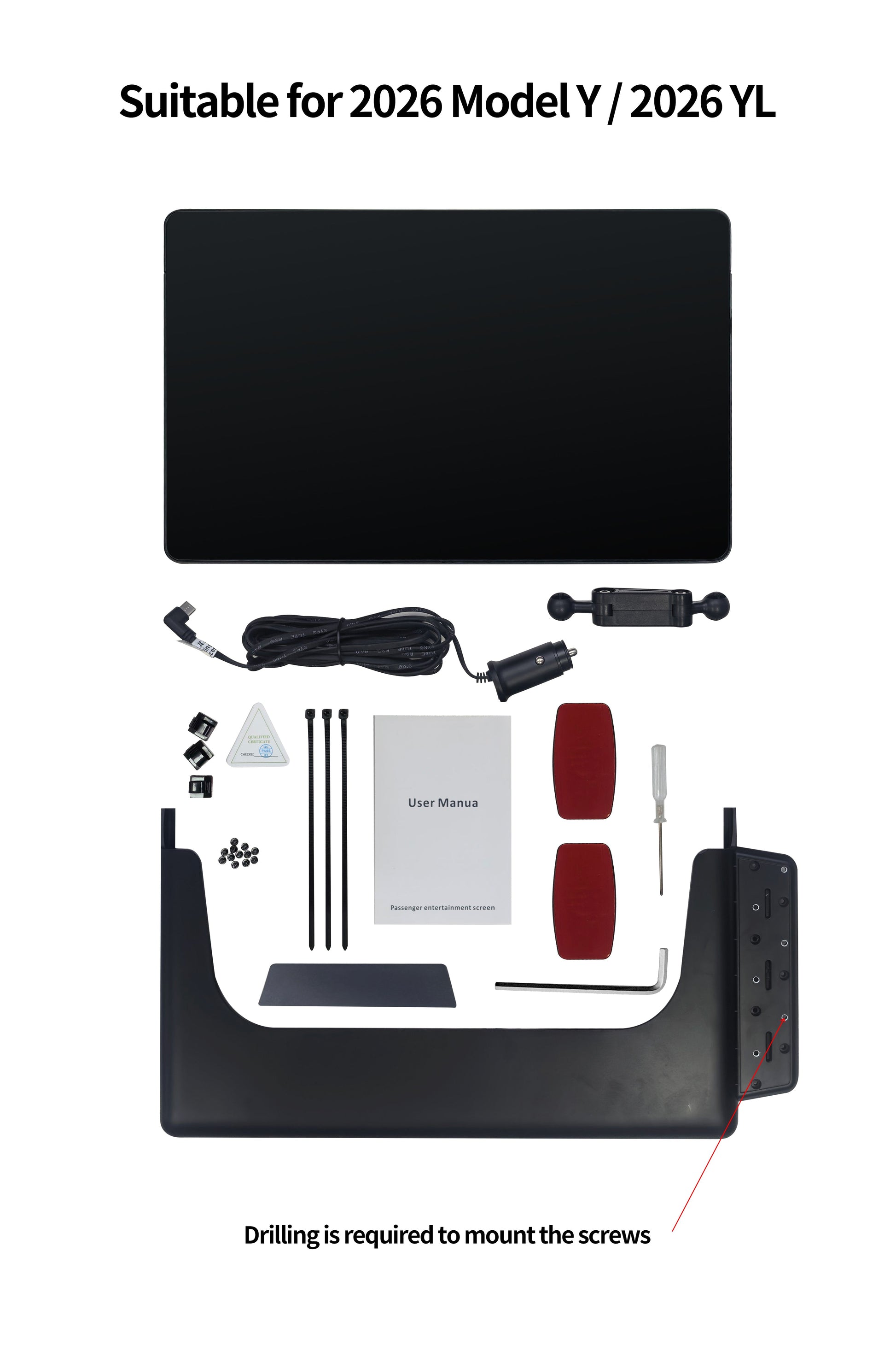 Exclusive Passenger Entertainment Screen for Tesla Model 3 / Model Y / YL (LHD) - Tesery Official Store