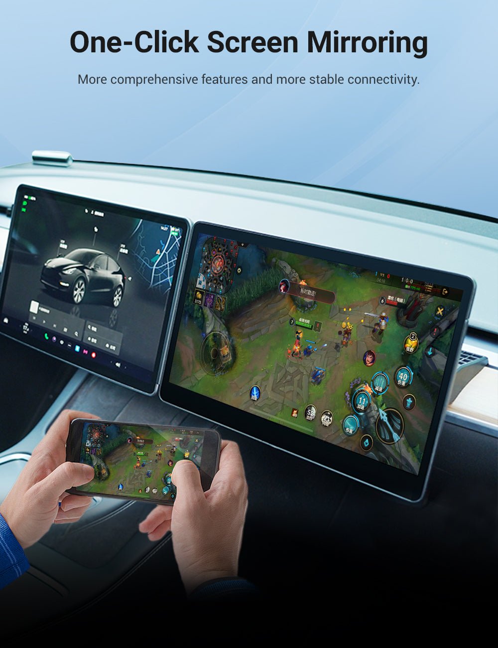 Tesla Entertainment Exclusive Passenger Entertainment Screen for Tesla Model 3 / Model Y
