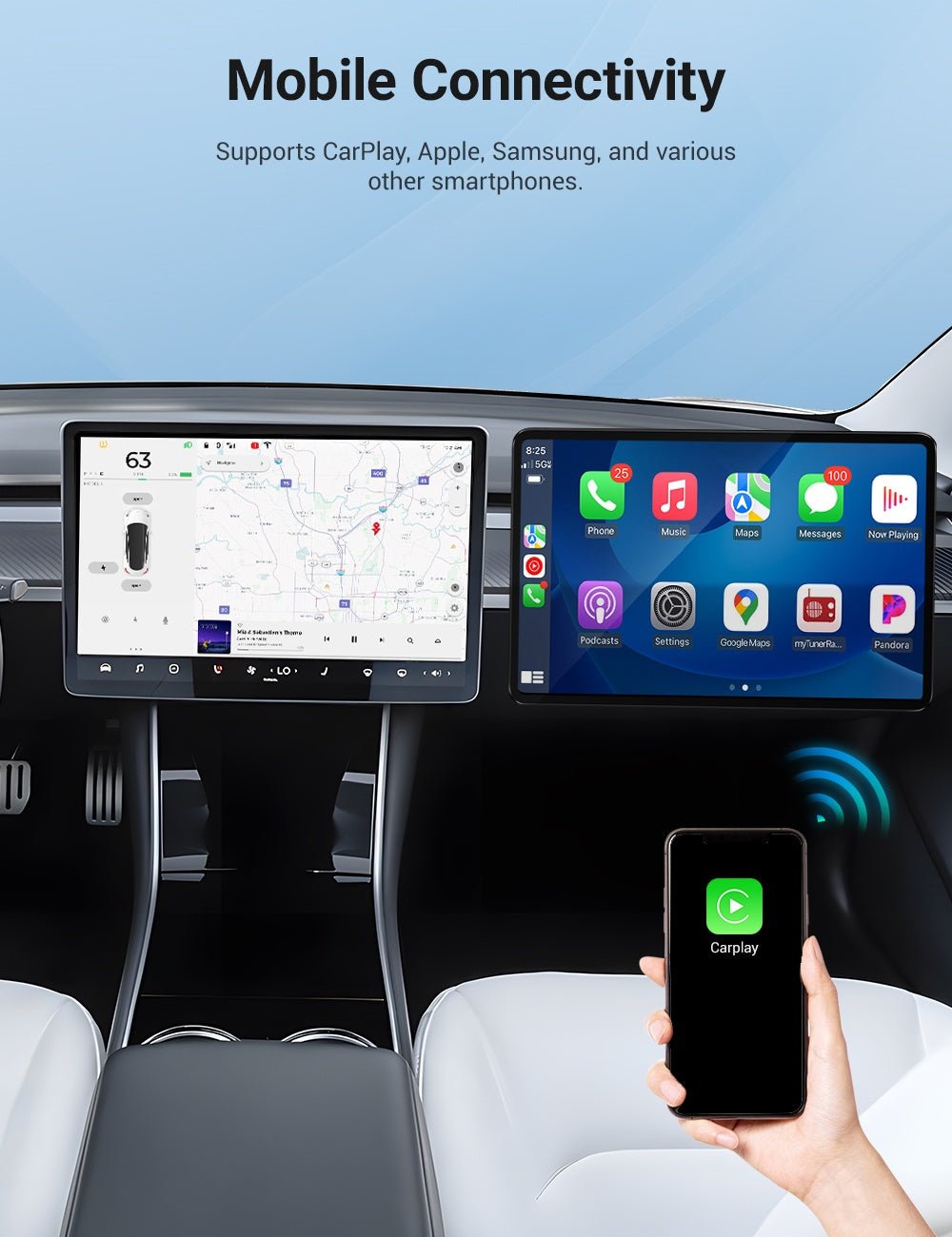 Tesla Entertainment Exclusive Passenger Entertainment Screen for Tesla Model 3 / Model Y