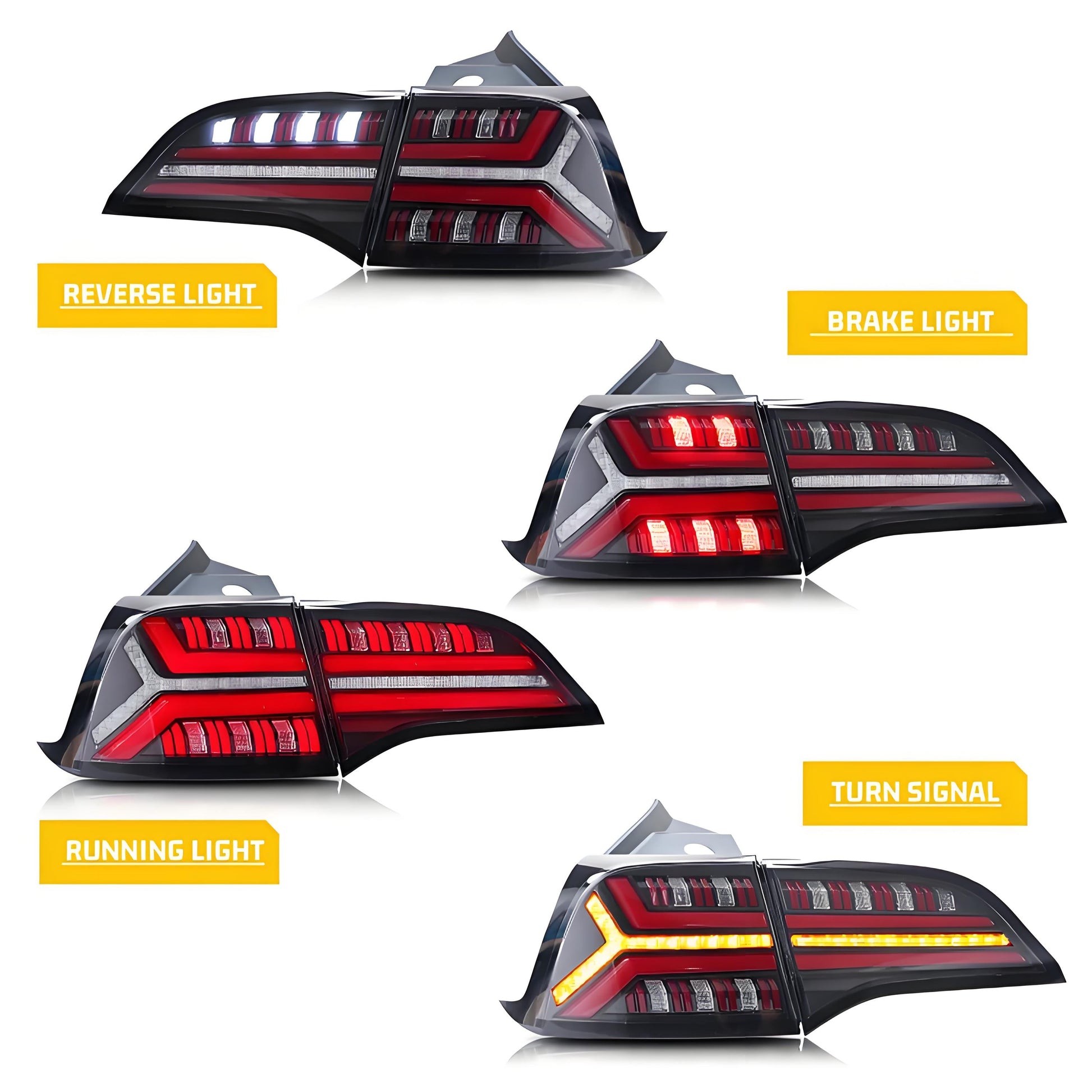 Fish Bone Tail Light For Tesla Model 3/Y - Tesery Official Store
