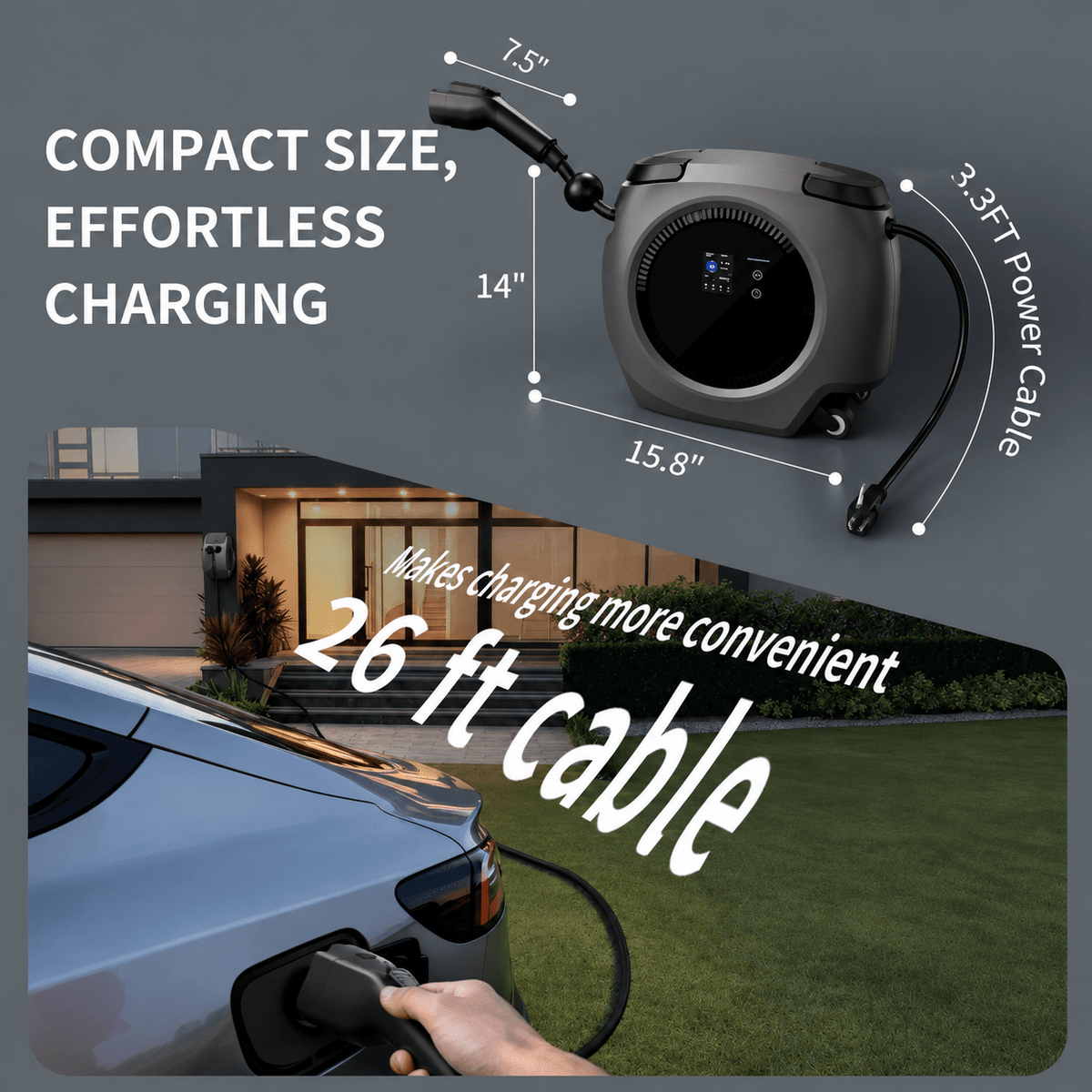 Flash Sale: Portable EV Charger | 3.5KW AC | APP Control Wallbox - Tesery Official Store