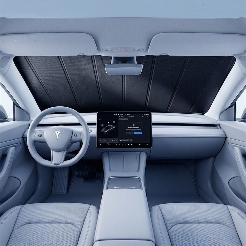 Foldable Front Windshield Sunshade for Model 3 & Model Y - Tesery Official Store