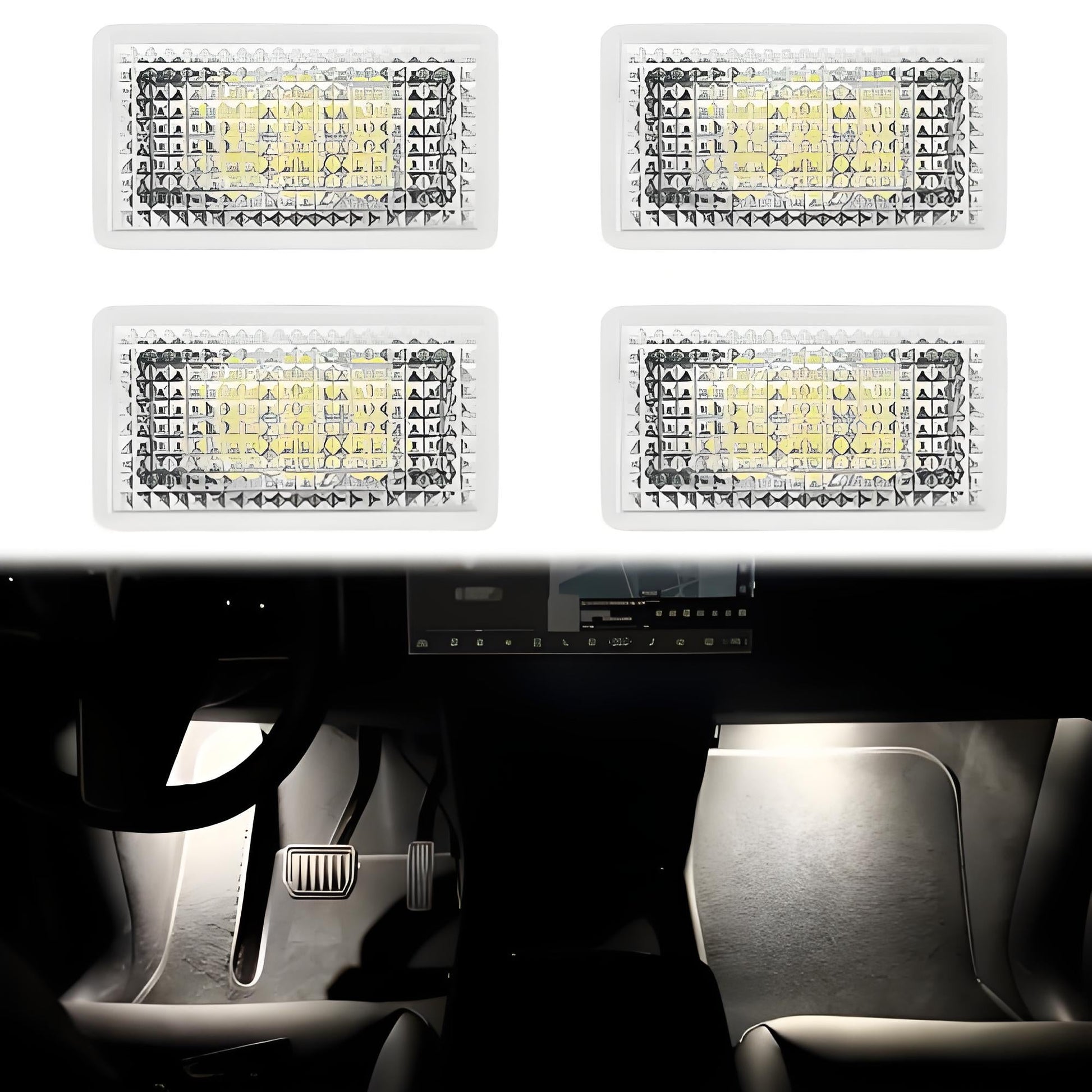 Footwell LED Lights for Tesla Model 3/Y/S/X（4 Pcs） - Tesery Official Store
