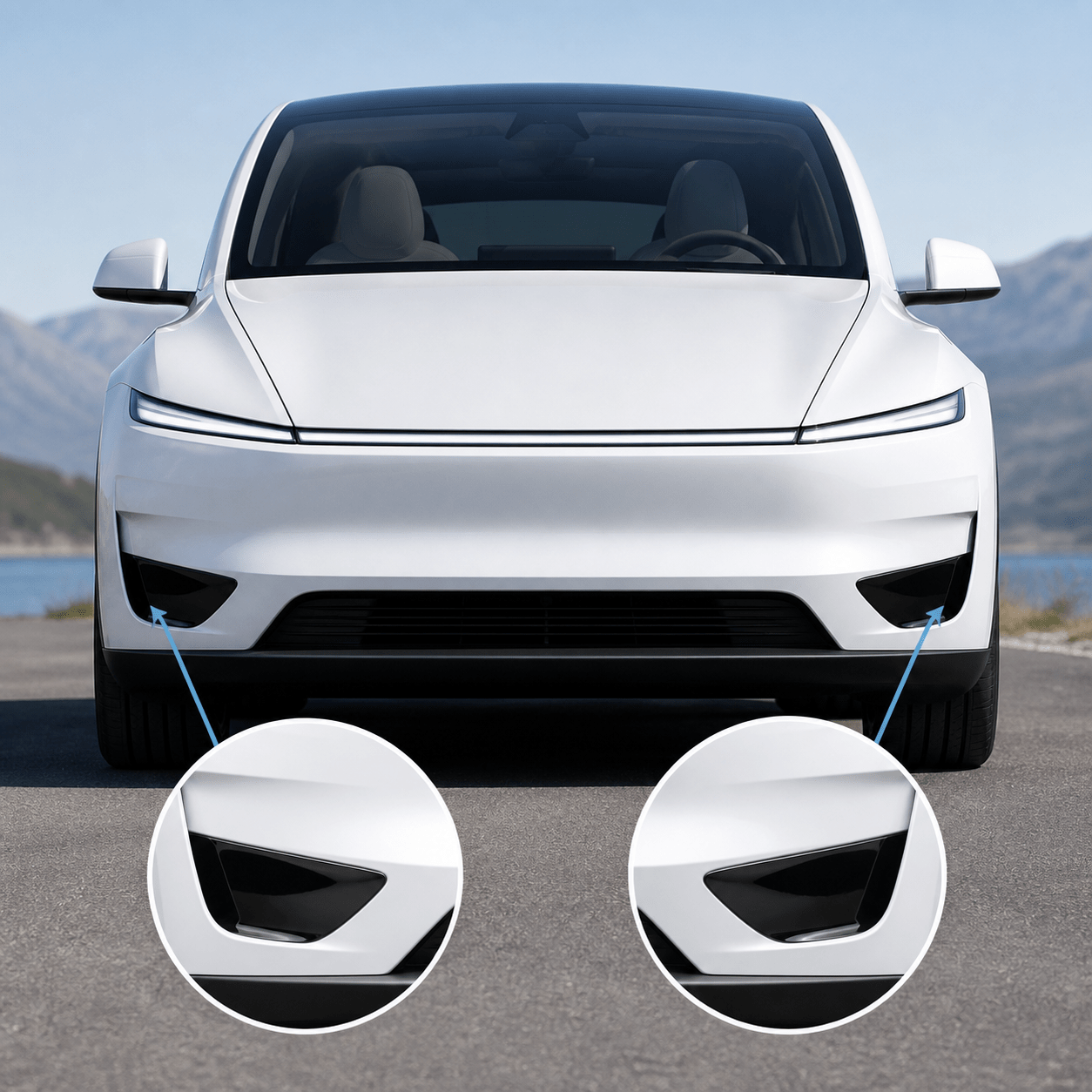 Front Bumper Fog Light Accent Trim Cover for Model Y Juniper / YL - Tesery Official Store
