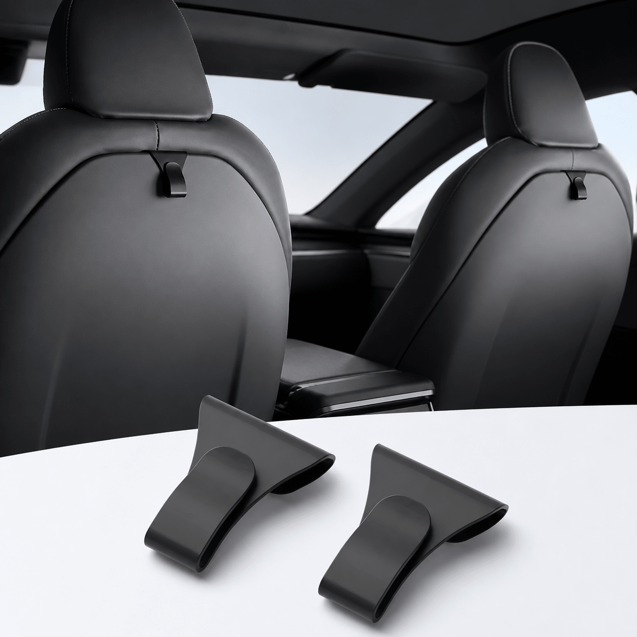 Front Seat Back Storage Hooks for Tesla Model S / X 2023+ (2pcs) - Tesery Official Store
