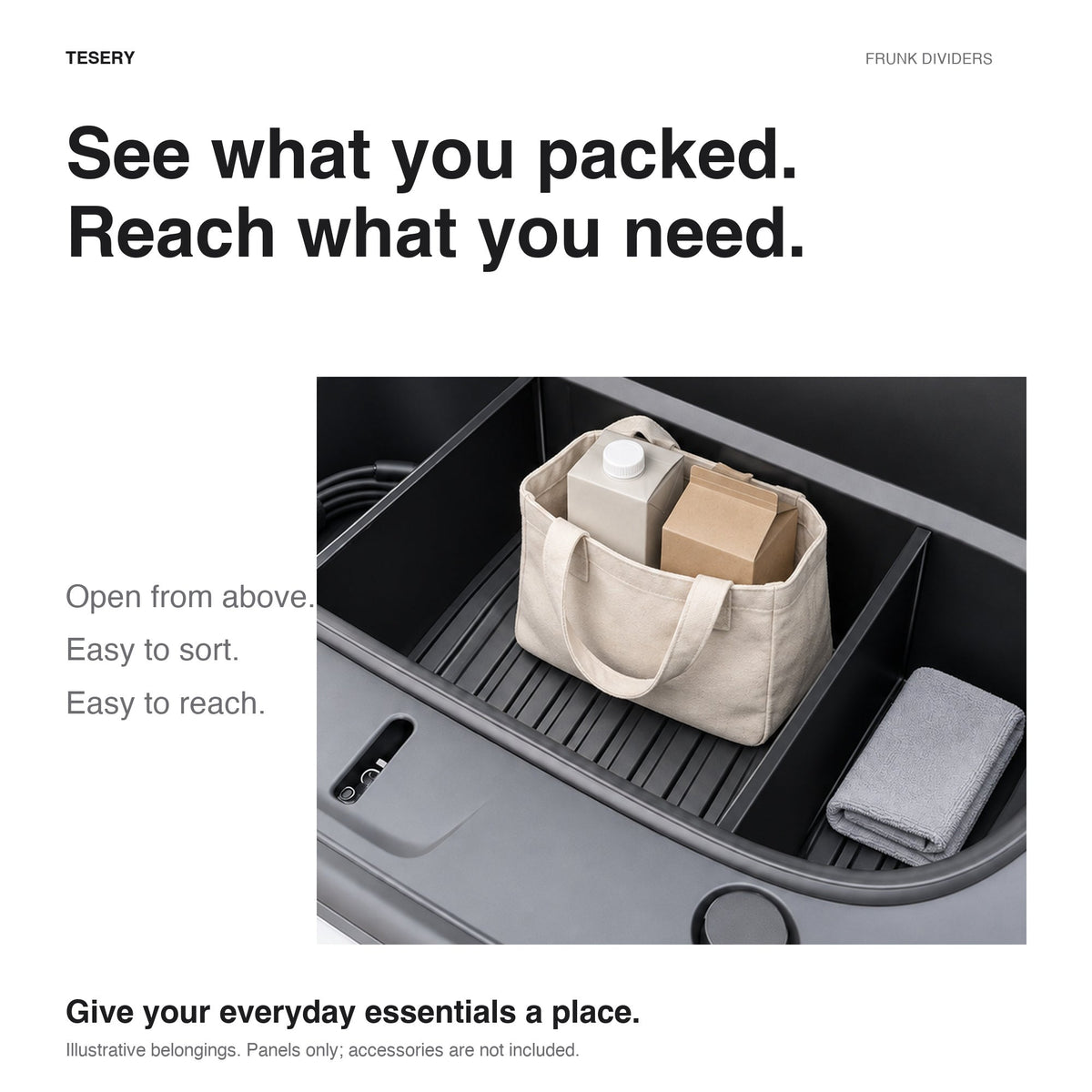 Front Trunk Partition Panel for Model Y Juniper - Tesery Official Store