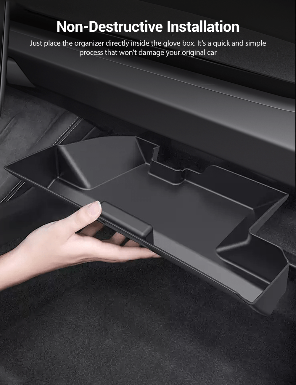 Glove Box Organizer for Tesla Model 3 Highland & Model Y Juniper - Tesery Official Store
