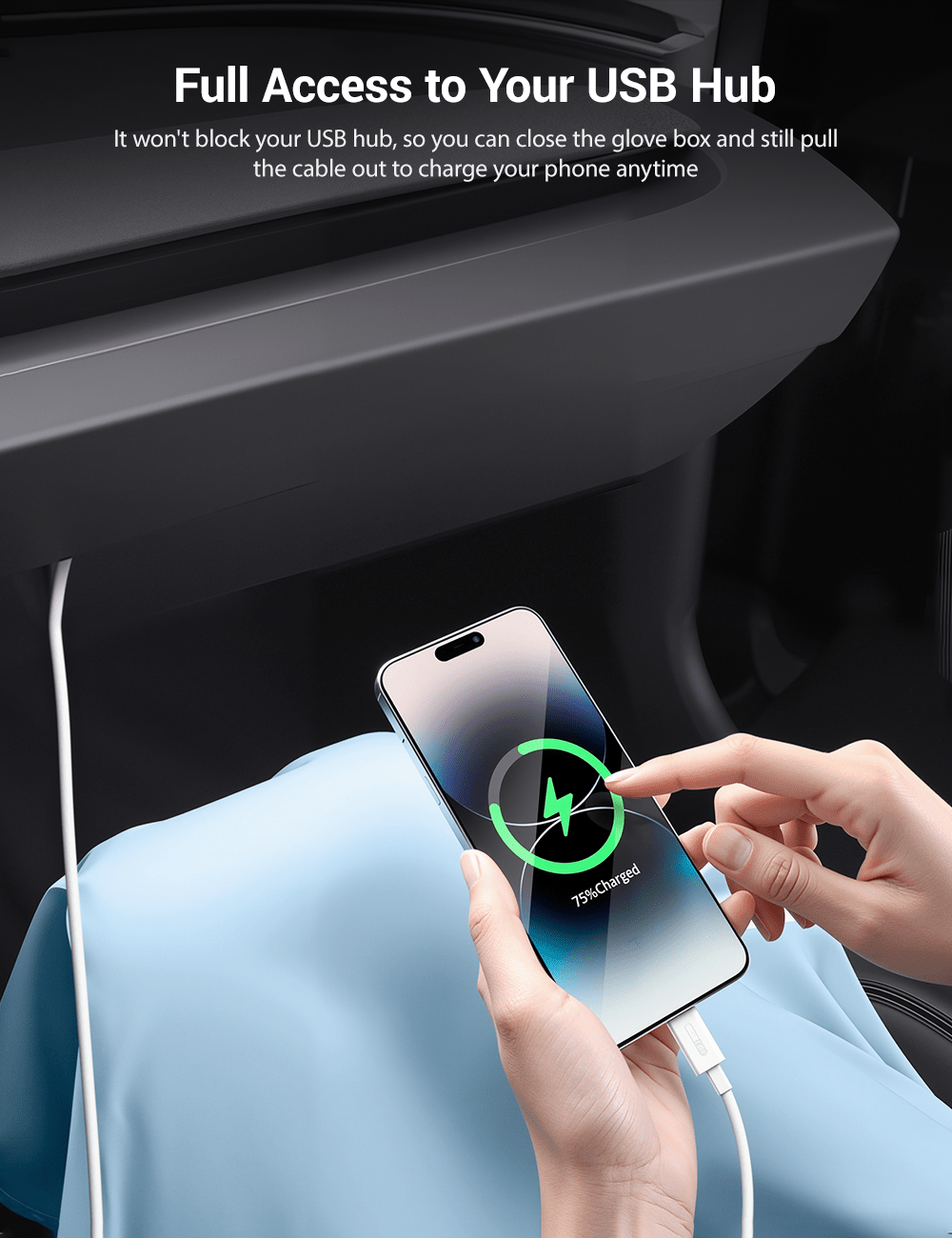 Glove Box Organizer for Tesla Model 3 Highland & Model Y Juniper - Tesery Official Store