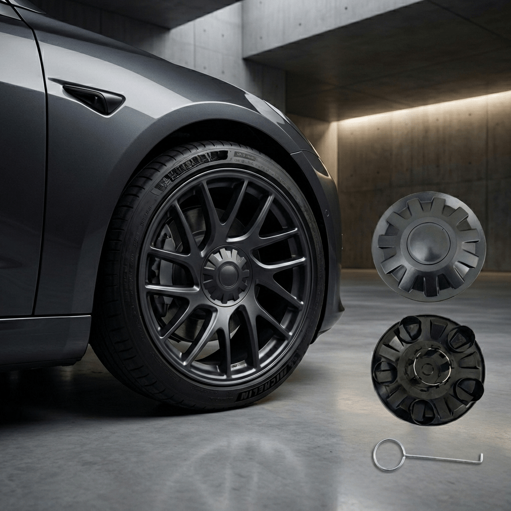 Hub Center Caps for Tesla Model 3 Highland (2024+) 18’’ Photon Wheels – Threaded Style | Tesery - Tesery Official Store