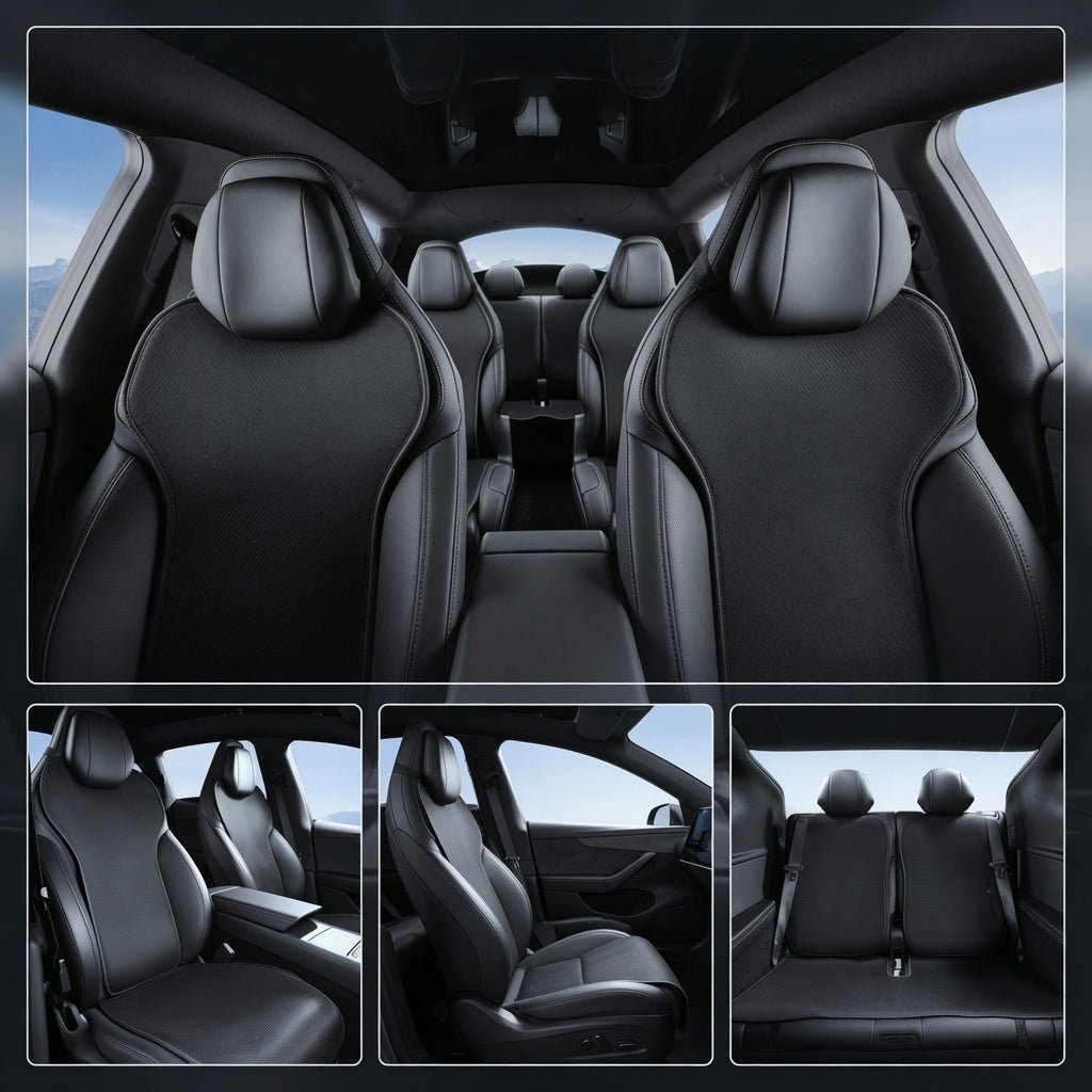 Ice Silk Ventilated Seat Covers for Model YL 6-Seater (11PCS) - Tesery Official Store