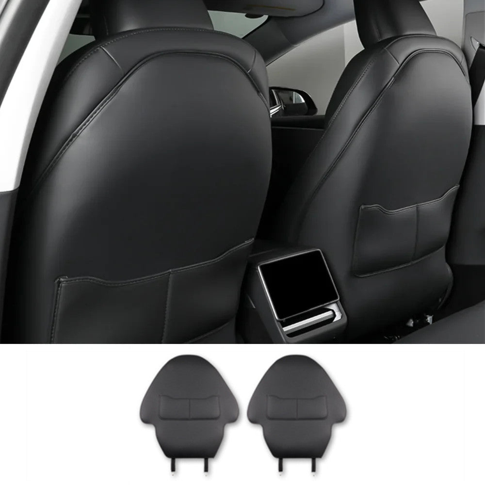 Lattice Leather Seat Back Protector for Tesla Model 3 & Model Y - Tesery Official Store