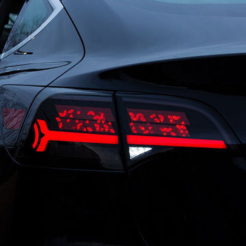 LED-APP-gesteuertes Buchstaben rücklicht für Tesla Model 3/Y 2017-2023