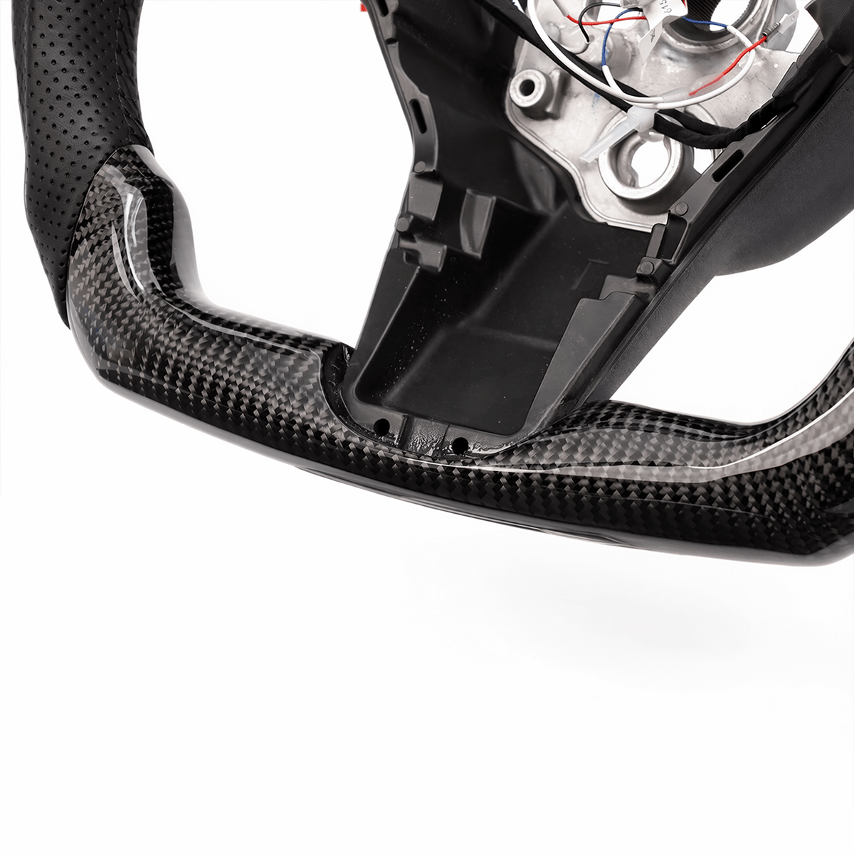 LED Carbon Fiber Steering Wheel with Lights for Tesla Model 3 / Y【Style 4】 - Tesery Official Store