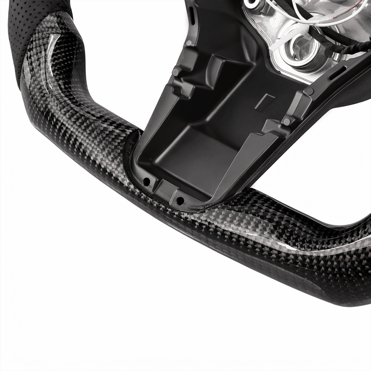 LED Carbon Fiber Steering Wheel with Lights for Tesla Model 3 / Y【Style 4】 - Tesery Official Store